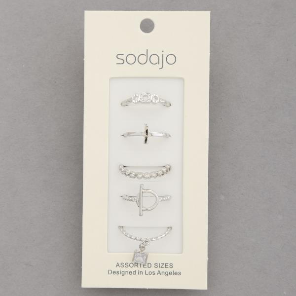 SODAJO CROSS ASSORTED RING SET