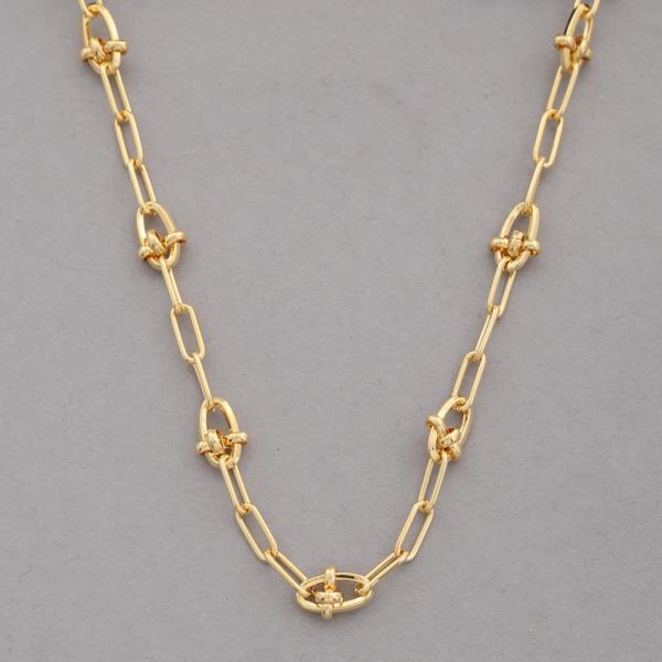 SODAJO GOLD DIPPED METAL CHAIN NECKLACE