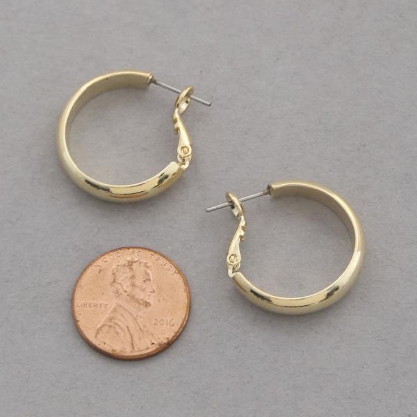 SODAJO GOLD DIPPED HOOP EARRING
