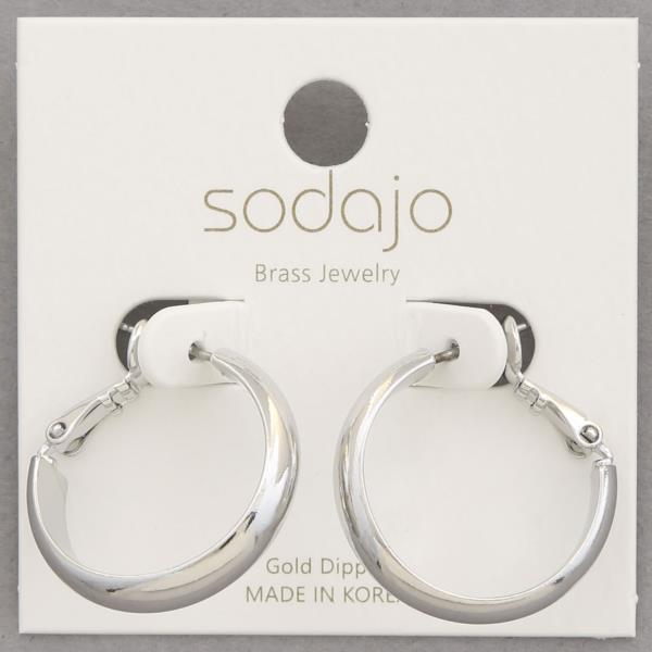 SODAJO GOLD DIPPED HOOP EARRING
