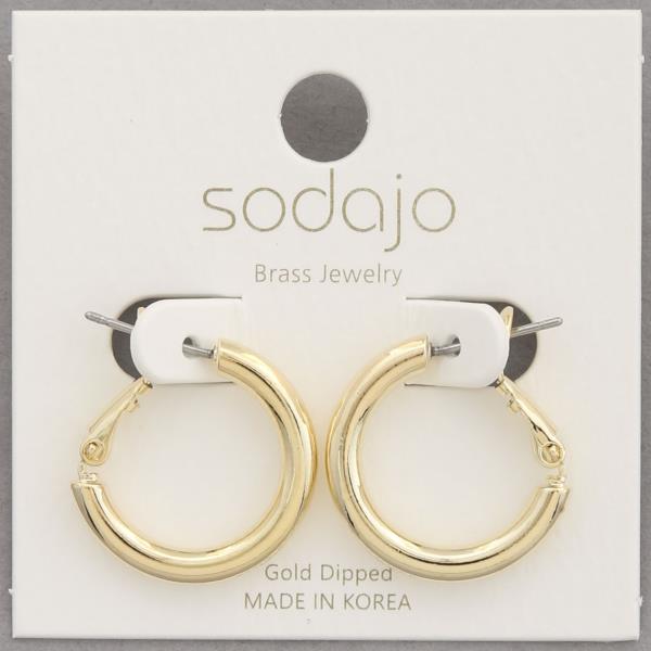 SODAJO HOOP GOLD DIPPED EARRING
