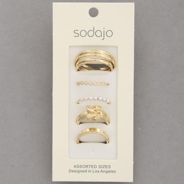 SODAJO ASSORTED RING SET