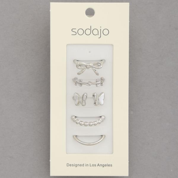 SODAJO BUTTERFLY ASSORTED RING SET