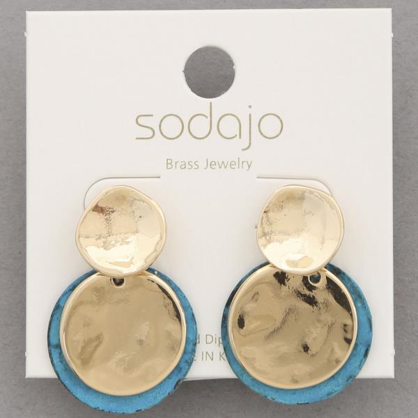 SODAJO CIRCLE LINK DANGLE EARRING