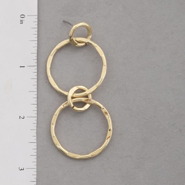 SODAJO CIRCLE LINK GOLD DIPPED EARRING