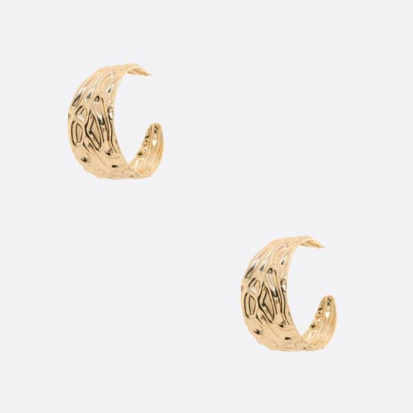 SODAJO OPEN HOOP GOLD DIPPED EARRING