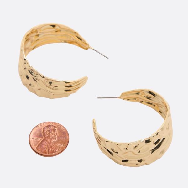SODAJO OPEN HOOP GOLD DIPPED EARRING