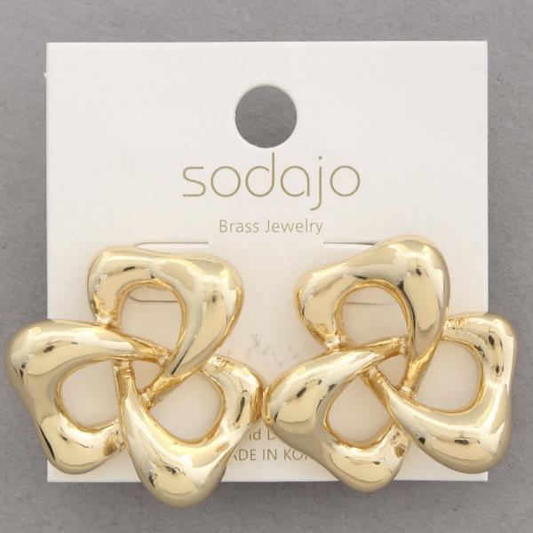 SODAJO FLOWER GOLD DIPPED EARRING