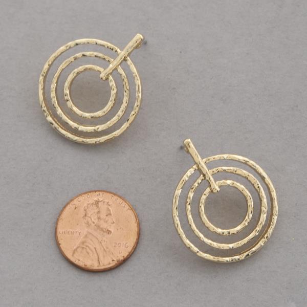 SODAJO ROUND GOLD DIPPED DANGLE EARRING