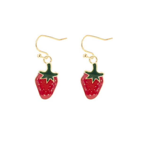 STRAWBERRY DANGLE EARRING