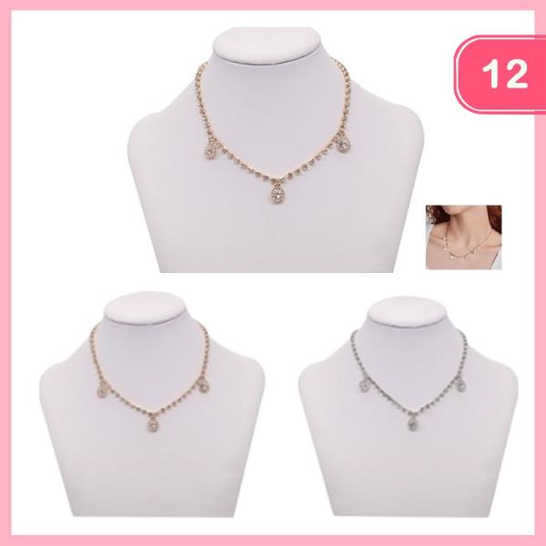 RHINESTONE NECKLACE (12 UNITS)