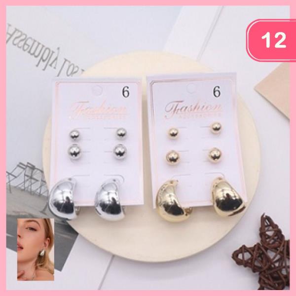 POST CUFF EARRING SET (12 UNITS)
