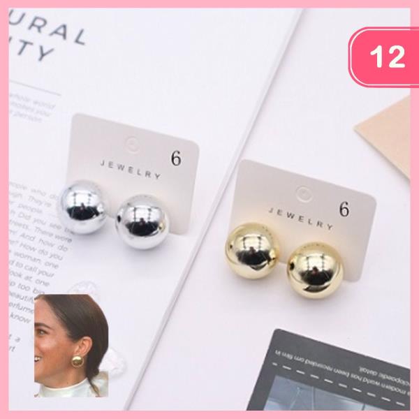 ROUND POST EARRING (12 UNITS)