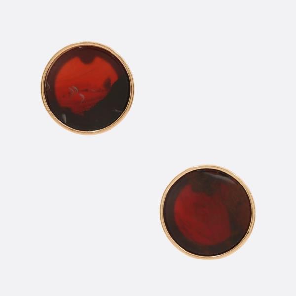 ACETATE ROUND EARRING