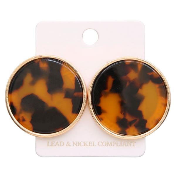 ACETATE ROUND EARRING