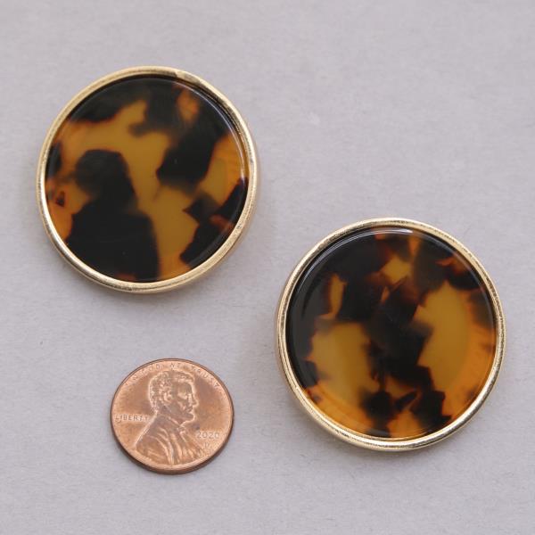 ACETATE ROUND EARRING