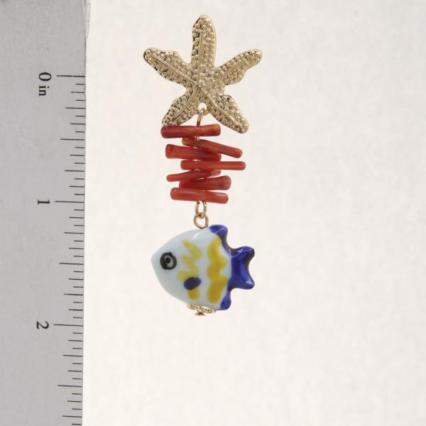 SEA LIFE BEADED DANGLE EARRING
