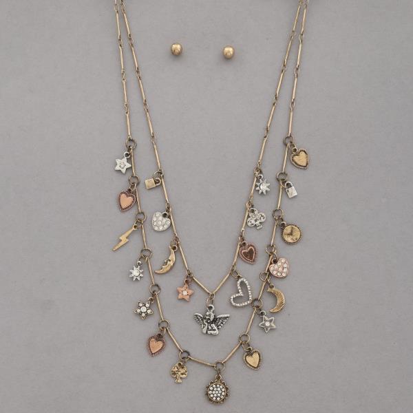 MULTI CHARM LAYERED NECKLACE