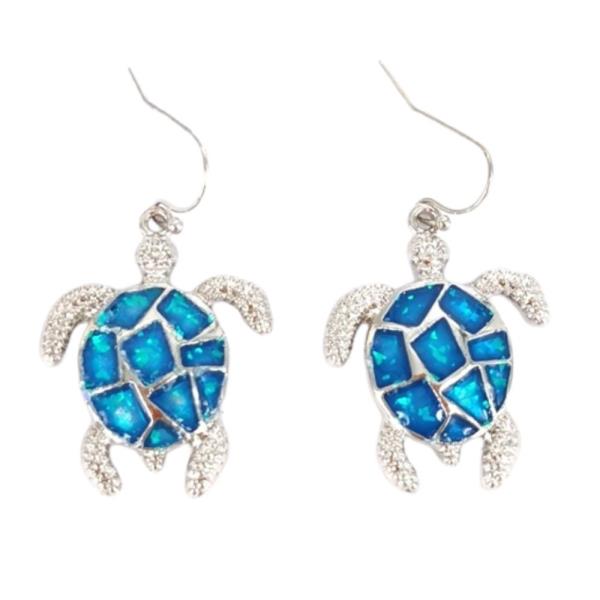 SEA LIFE TURTLE DANGLE EARRING