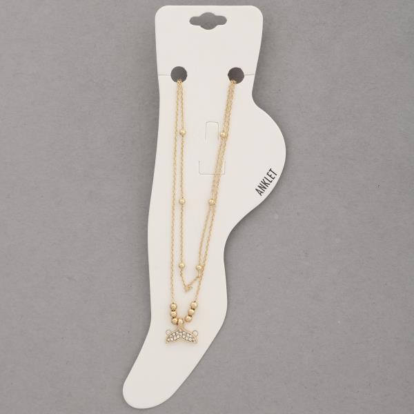 MERMAID TAIL CHARM LAYERED ANKLET