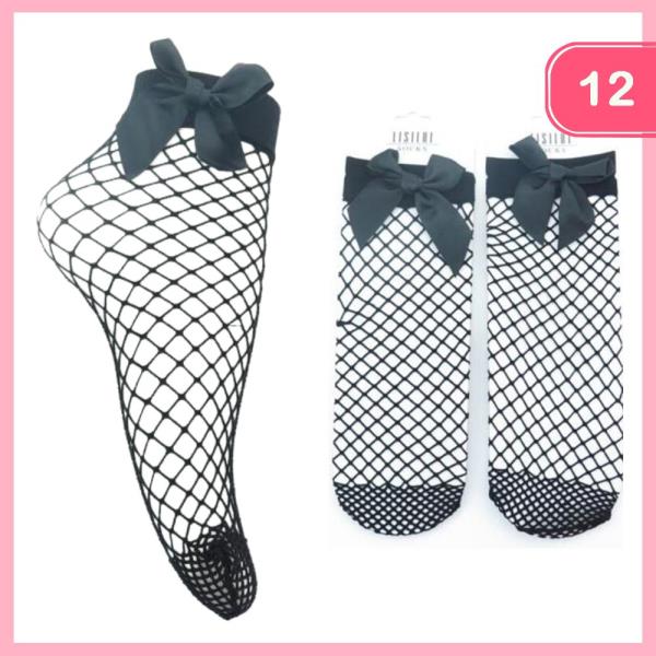 WIDE NET BOW SOCKS (12 UNITS)