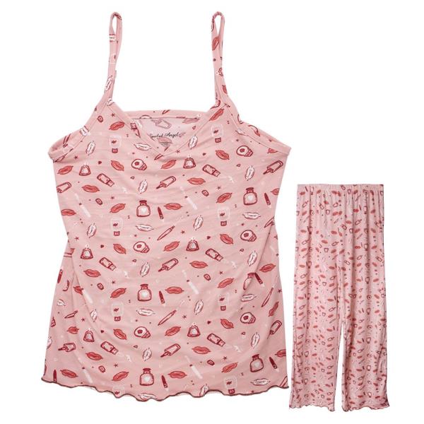 MAKE UP SLEEPWEAR TOP AND PANTS SET