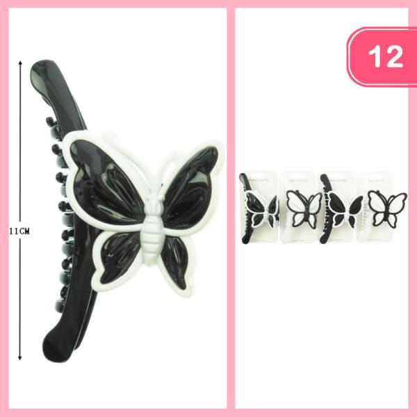BUTTERFLY HAIR CLAW CLIP (12 UNITS)
