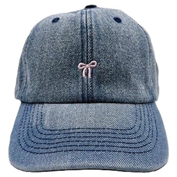 RIBBON DENIM FASHION CAP