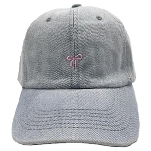 RIBBON DENIM FASHION CAP