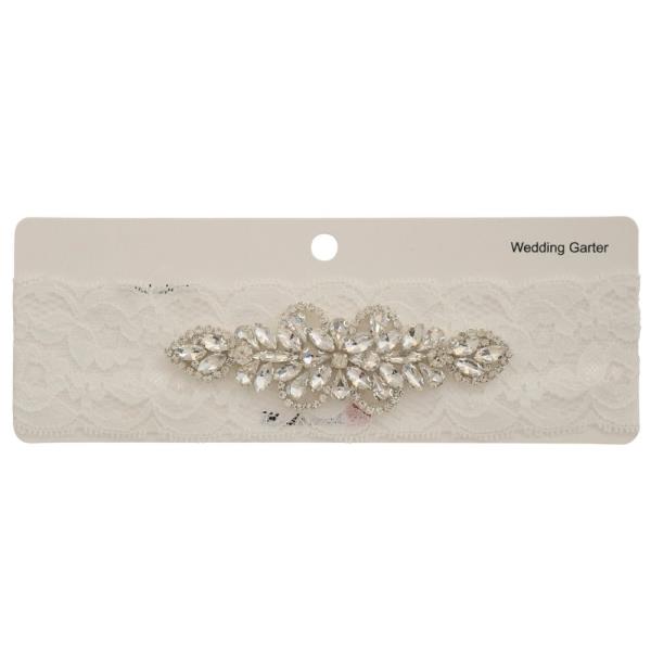 RHINESTONE LACE WEDDING GARTER
