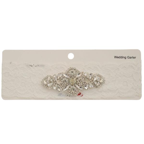 RHINESTONE LACE WEDDING GARTER