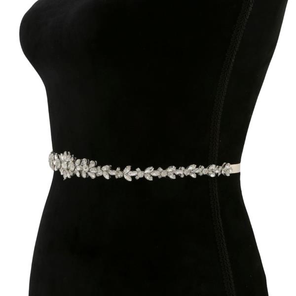 FLOWER RHINESTONE BELT