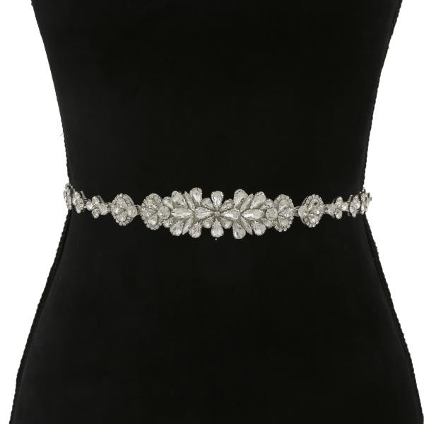 FLOWER RHINESTONE BELT