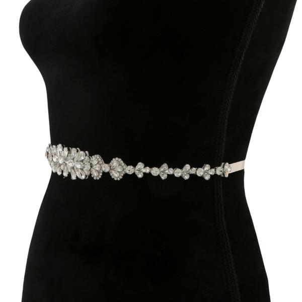 FLOWER RHINESTONE BELT