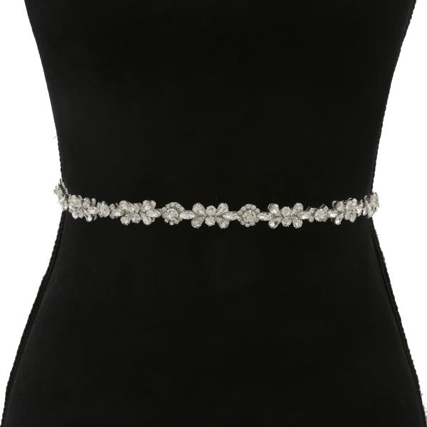 FLOWER TEARDROP RHINESTONE BELT