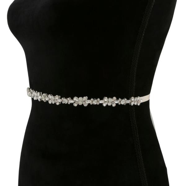 FLOWER TEARDROP RHINESTONE BELT