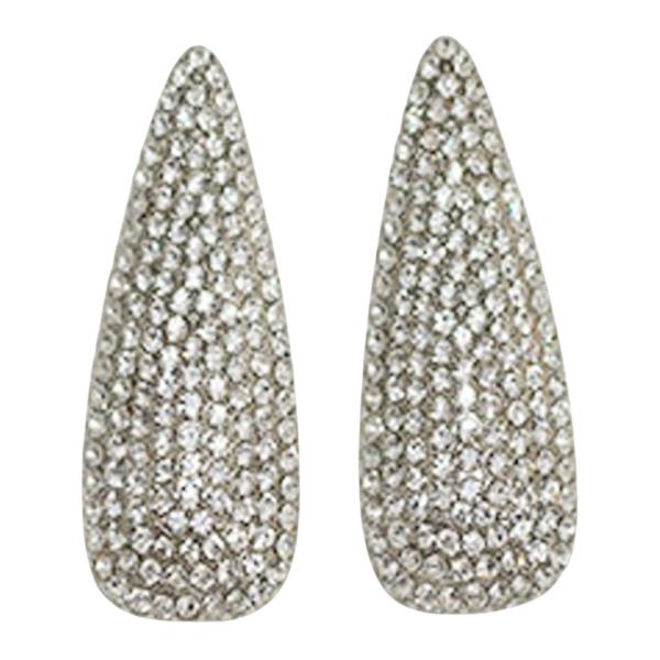 TRIANGLE RHINESTONE POST EARRING