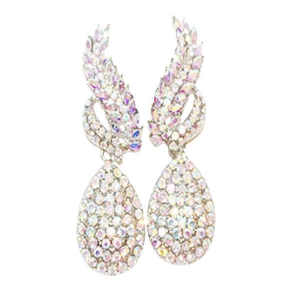 TEARDROP RHINESTONE DANGLE EARRING