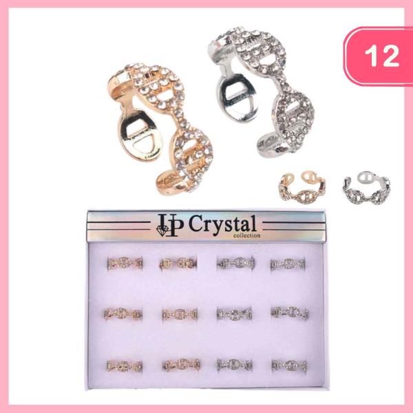 RHINESTONE RING (12 UNITS)