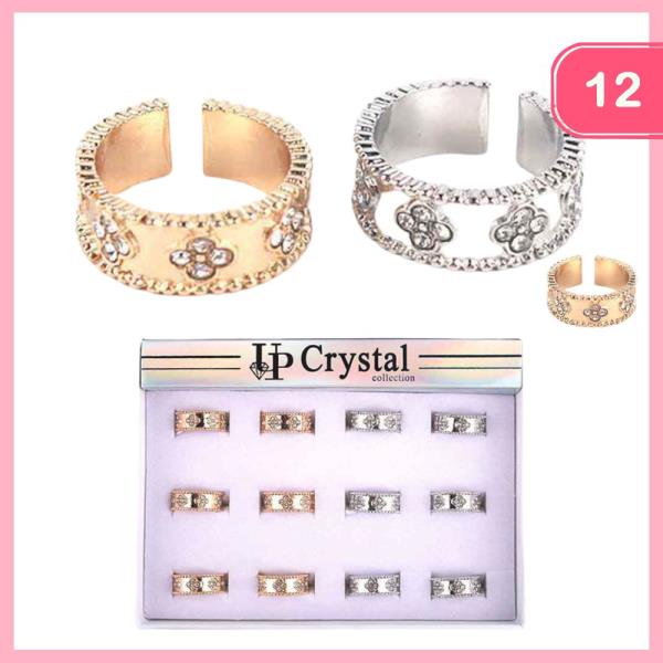 RHINESTONE RING (12 UNITS)