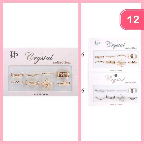 MIXED RINGS SET (12 UNITS)