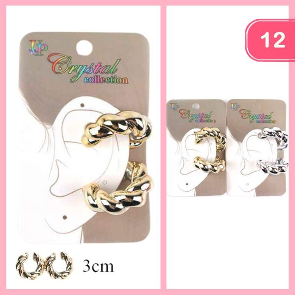 TWIST CUFF EARRING SET (12 UNITS)