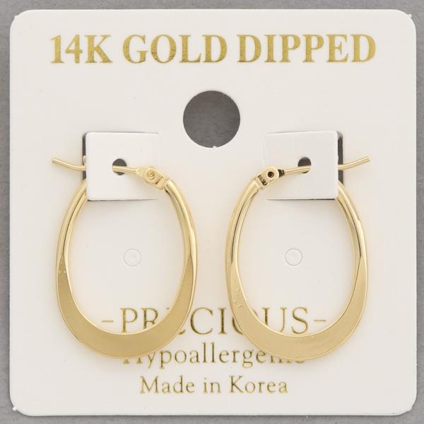 14K GOLD DIPPED METAL GOLD DIPPED EARRING