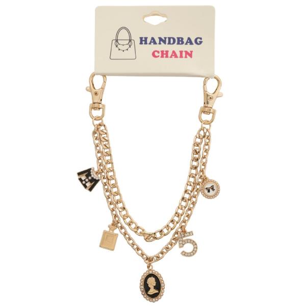 MULTI CHARM LAYERED BAG CHAIN