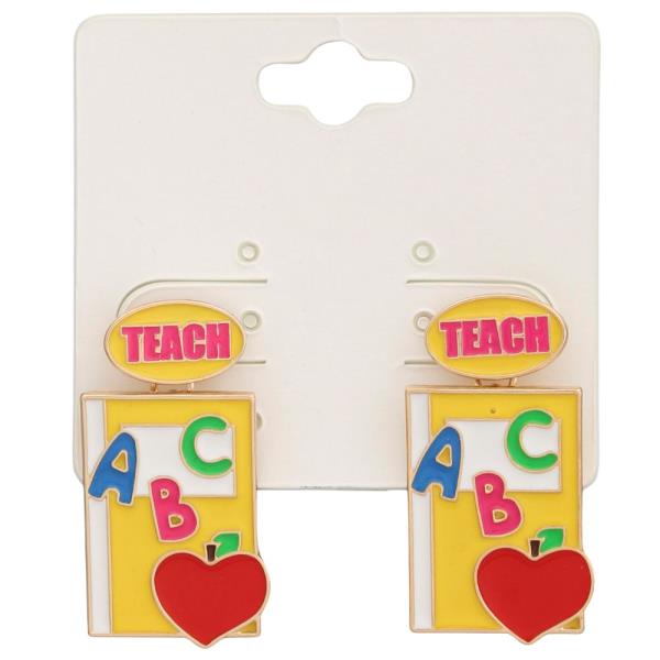 ABC TEACH DANGLE EARRING