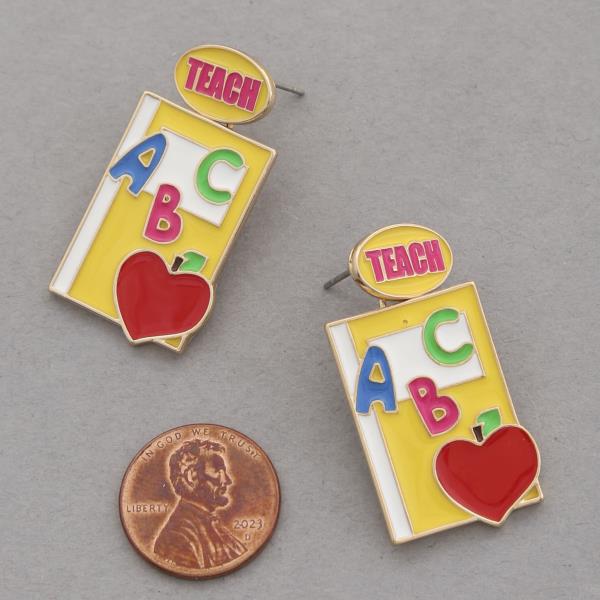 ABC TEACH DANGLE EARRING