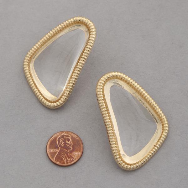 CLEAR METAL EARRING