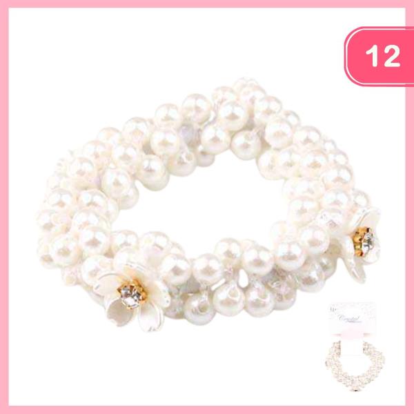PEARL FLOWER BRACELET (12 UNITS)