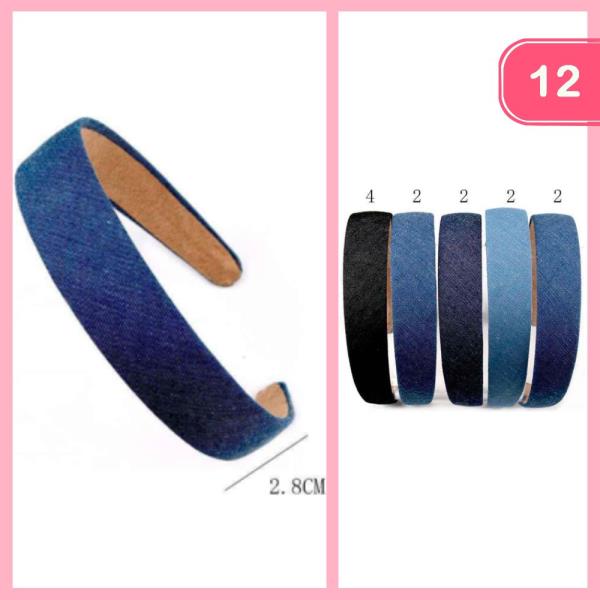 DENIM HEADBAND (12 UNITS)