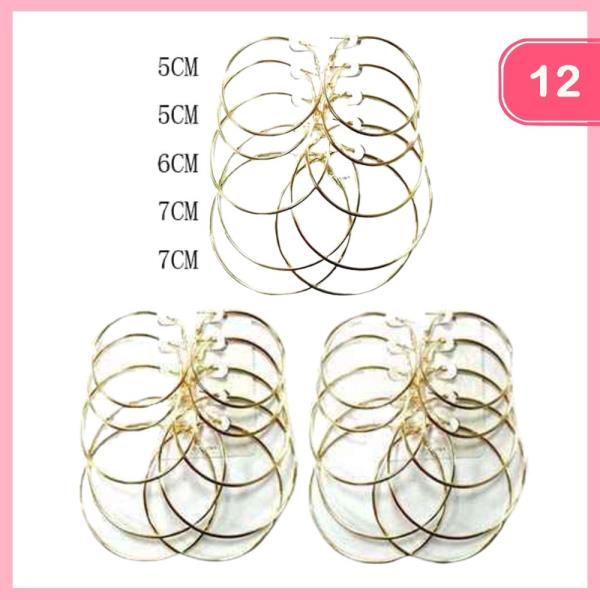 HOOP EARRING SET (12 UNITS)